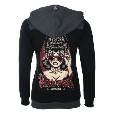 women's sweatshirt BLACK HEART - PRETTY - BLACK