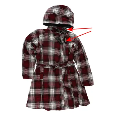 women's coat Poizen Industries - VAIL - RED/WHITE CHECK - DAMAGED