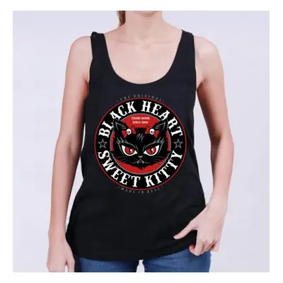 women's tank top BLACK HEART - KITTY - BLACK