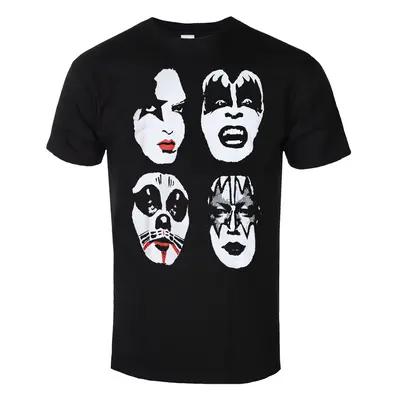 men's t-shirt Kiss - Faces - Black