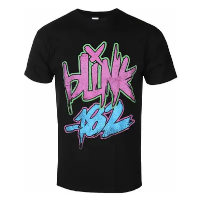 men's t-shirt Blink - Neon Logo - BLACK - ROCK OFF