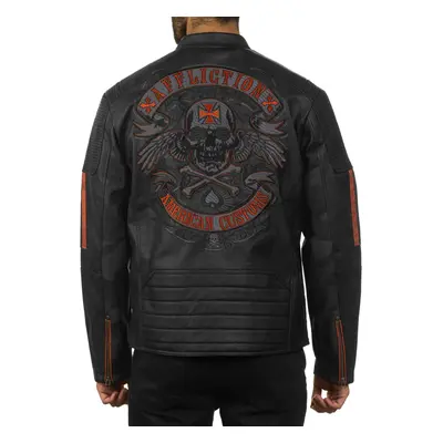 men's jacket AFFLICTION - BLACK BIRD - BLK/ORANGE