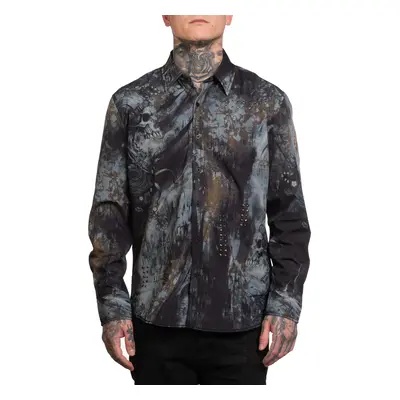 men's shirt AFFLICTION - TOMAHAWK - BROWN