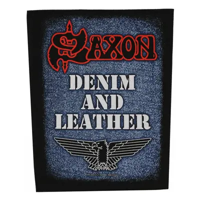 large applique SAXON - DENIM & LEATHER - RAZAMATAZ