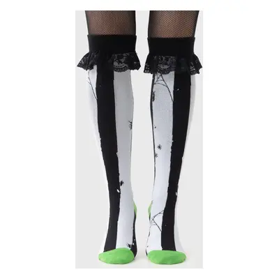 knee socks KILLSTAR - Beetlejuice - Distressed Stripe