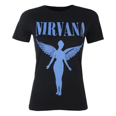 women's t-shirt Nirvana - Angelic Blue Mono - ROCK OFF