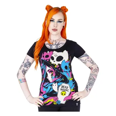 women's t-shirt CUPCAKE CULT - KITTY SPIRIT - BLACK