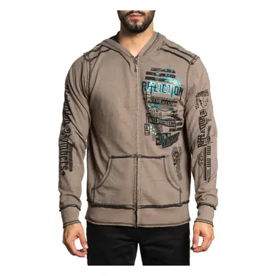 men's sweatshirt AFFLICTION - BRIGHTON - WOLF/BLACK