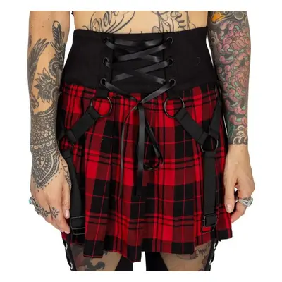 women's skirt HEARTLESS - HESPER - RED CHECK