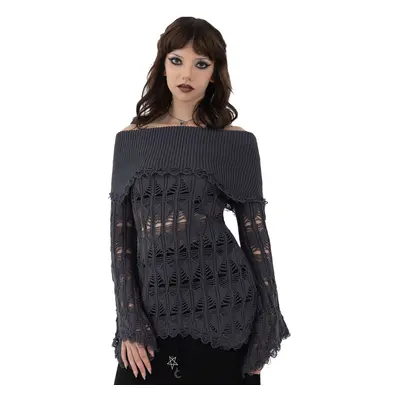 women's sweater KILLSTAR - Shadow Wine - Gray