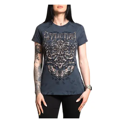 t-shirt for women AFFLICTION - ABRASIVE LINE - MOUNTAIN WASH