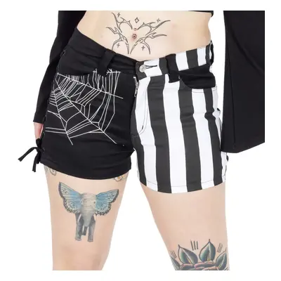 women's shorts HEARTLESS - ARACHNE - BLACK/WHITE