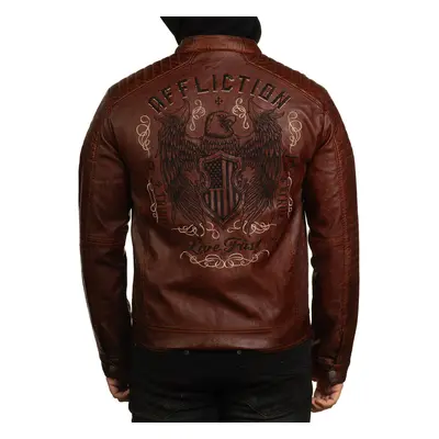 men's jacket AFFLICTION - CODE OF HONOR - BROWN