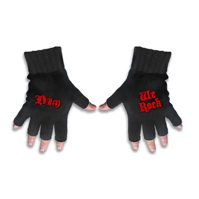 gloves fingerless Dio - Logo & We Rock - RAZAMATAZ