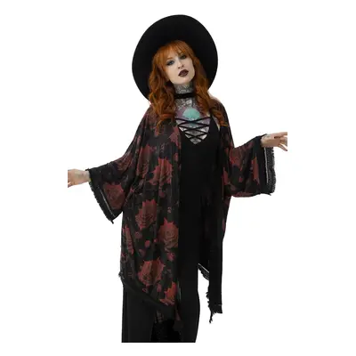 women's cover KILLSTAR - Blood Rose Kimono - Black/Red