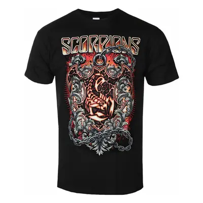 men's t-shirt Scorpions - Crest in Chains - Black