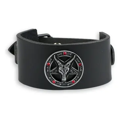 Bracelet Baphomet - black - crystal red