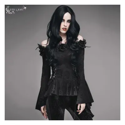 women's blouse DEVIL FASHION - Queen of the Damned Gothic Shirt with Bardot