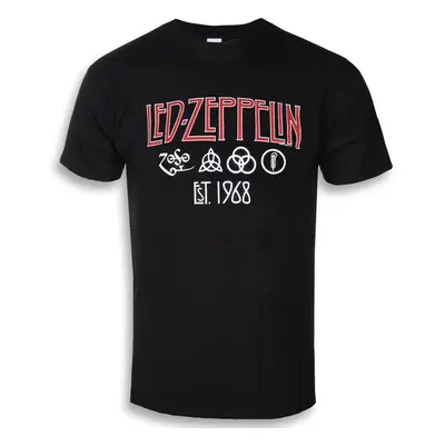 t-shirt metal men's Led Zeppelin - Symbols Est Black - NNM