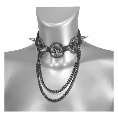 Collar around the neck (shoe harness) Triple Chain Baphomet Boot Strap