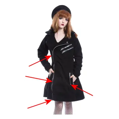 women's coat VIXXSIN - RAMONA - BLACK - DAMAGED