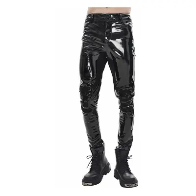 men's trousers DEVIL FASHION - Edgerunner Cyberpunk Faux Leather Skinny