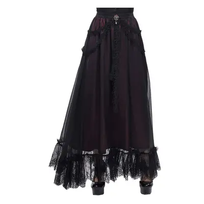 women's skirt DEVIL FASHION - Burgundy Gothic Classic