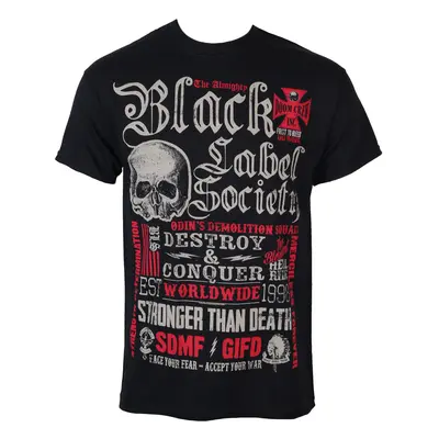 t-shirt metal men's Black Label Society - Destroy & Conquer - PLASTIC HEAD