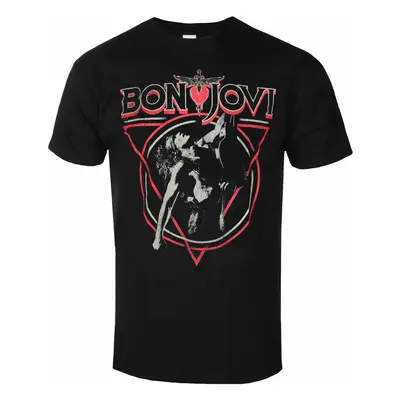 men's t-shirt Bon Jovi - Triangle Overlap - BLACK - ROCK OFF