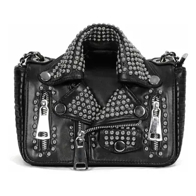 handbag (bag) DEVIL FASHION - Spungen Punk Leather Black Rivets