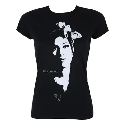 t-shirt women Amy Winehouse - Scarf Portrait - Black