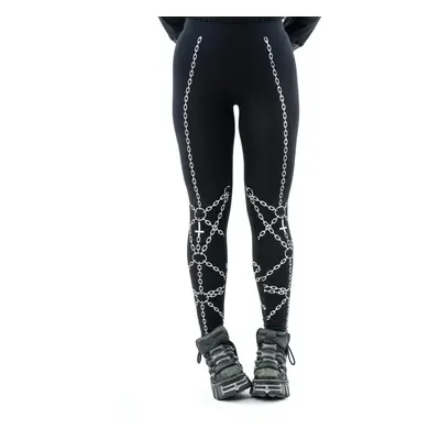 women's pants (leggings) HEARTLESS - ENCHAINED - BLACK