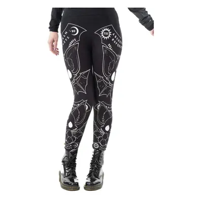 women's pants (leggings) HEARTLESS - OUIJA BATS - BLACK