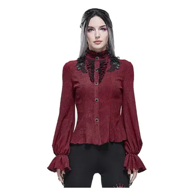 women's shirt DEVIL FASHION - 3D appliqued shoulder gothic