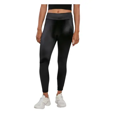 Women's pants (leggings) URBAN CASSICS - Shiny High Waist Leggings - black