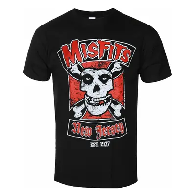 men's t-shirt MISFITS - BIKER DESIGN - BLACK - PLASTIC HEAD