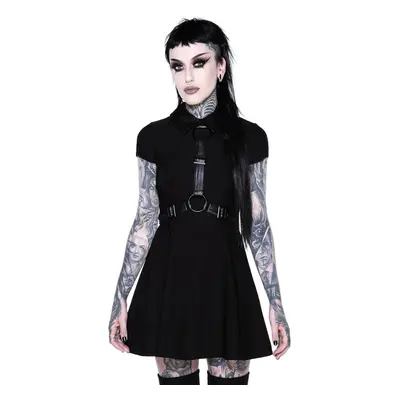 Women's dress KILLSTAR - Disgrace Skater Dress - BLACK