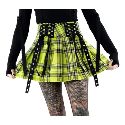 women's skirt CHEMICAL BLACK - DIAZ - GREEN CHECK