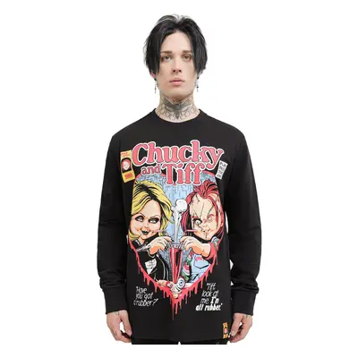 unisex sweatshirt KILLSTAR x CHUCKY - Chucky & Tiff Forever - Black