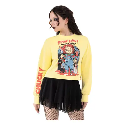 women's sweatshirt (top) KILLSTAR x CHUCKY - My Friends Call Me...Chucky - Yellow