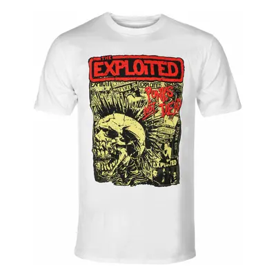 men's t-shirt EXPLOITED, THE - PUNKS NOT DEAD - WHITE - PLASTIC HEAD