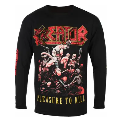 men's long-sleeved t-shirt KREATOR - PLEASURE TO KILL - PLATIC HEAD