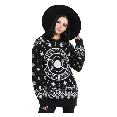 unisex sweater KILLSTAR - Cosmic Hallowmas - Black/White