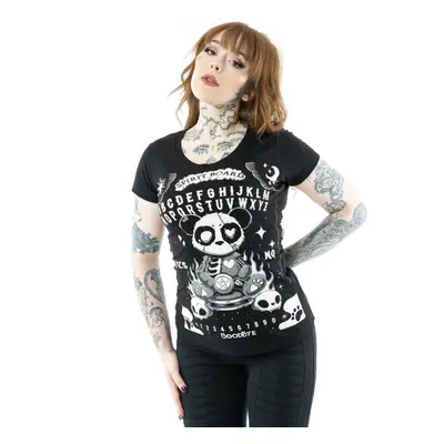 women's t-shirt KILLER PANDA - OUIJA - BLACK