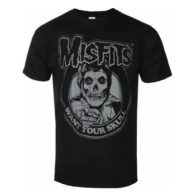 men's t-shirt MISFITS - WANT YOUR SKULL - BLACK - PLASTIC HEAD