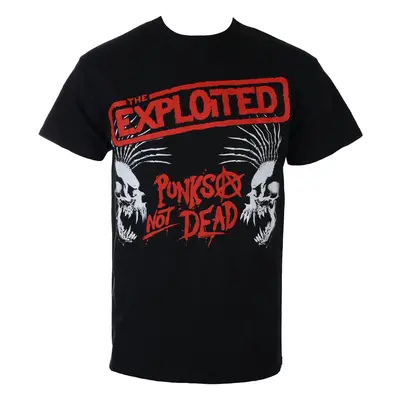 t-shirt metal men's Exploited - PUNKS NOT DEAD I SKULLS - RAZAMATAZ