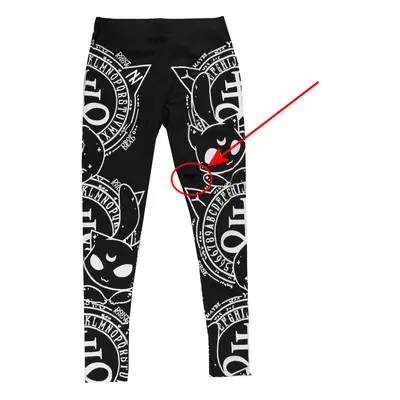 women's pants (leggings) HEARTLESS - CAT CRAFT - BLACK/WHITE - DAMAGED