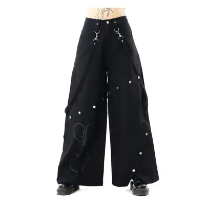 women's pants HEARTLESS - BROKEN HEART - BLACK