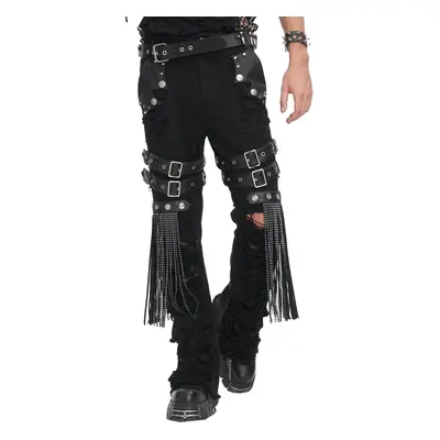 men's pants DEVIL FASHION - Punk Ripped Tassel