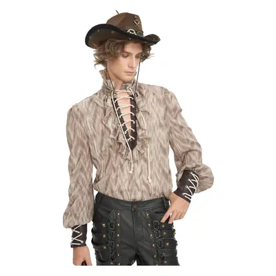 men's shirt DEVIL FASHION - Brown Punk